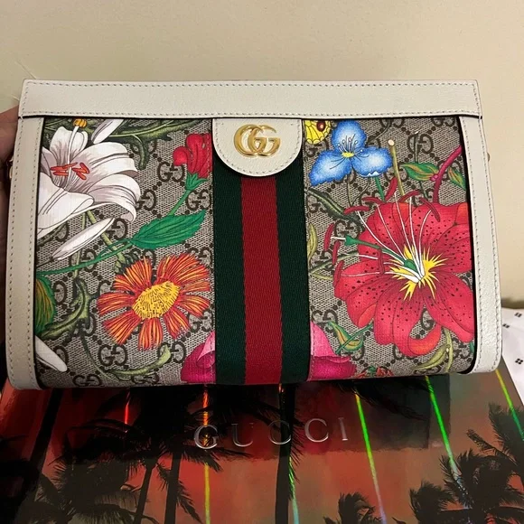 ‼️SOLD‼️ Authentic Gucci Flora Chain Shoulder Bag - Picture 10 of 14